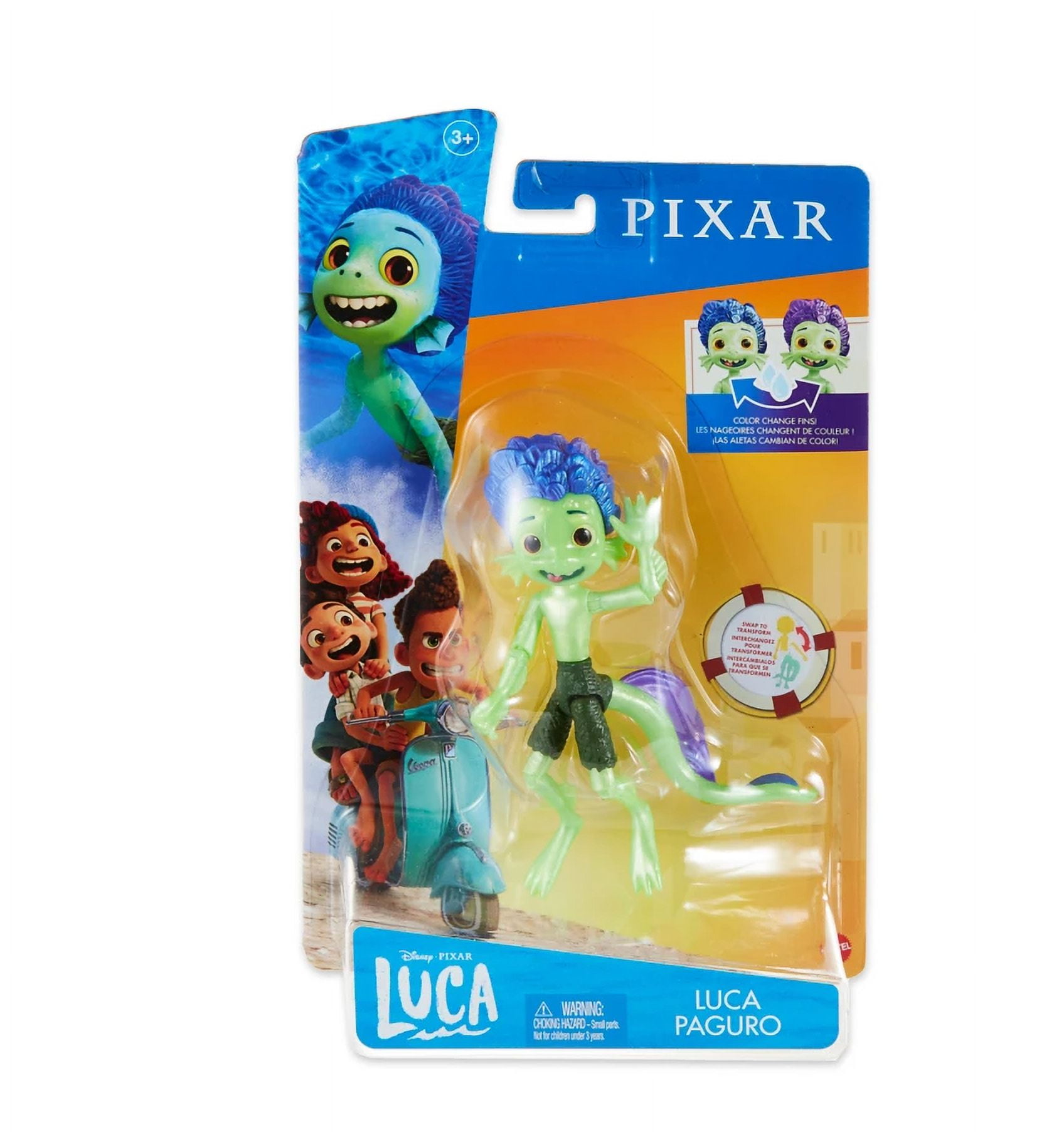 ​Disney and Pixar Luca, Luca Paguro Action Figure, Highly Posable with  Color Change Elements, Removable Parts & Authentic Look, Kids Gift Ages 3  Years