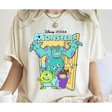 Disney Pixar Monsters Inc. Mike Sully Boo Group Poster T-Shirt, Monsters University Tee, Disneyland Family Matching Tee Trip, Magic Kingdom