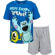 Disney Pixar Monsters Inc. Mike Sully Big Boys T-Shirt and Mesh Shorts Outfit Set Toddler to Big Kid