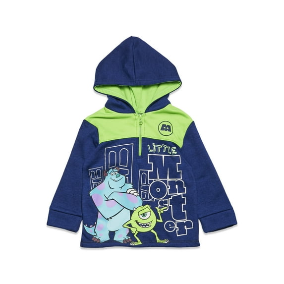 Disney Pixar Monsters Inc. Mike Sully Toddler Boys Half Zip Hoodie Toddler to Big Kid