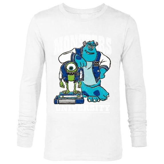 Disney Pixar Monsters University Mike and Sulley T-Shirt - Long Sleeve T-Shirt for Men - Customized-White