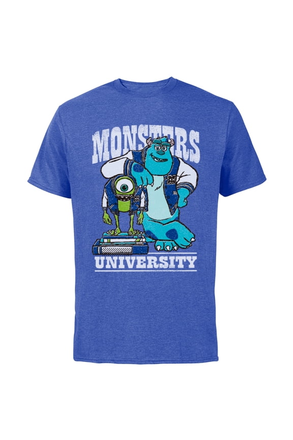 Disney Pixar Monsters University Mike and Sulley T-Shirt - Short Sleeve Cotton T-Shirt for Adults - Customized-Royal Heather