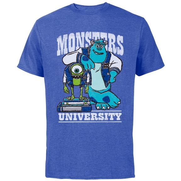 Disney Pixar Monsters University Mike and Sulley T-Shirt - Short Sleeve Cotton T-Shirt for Adults - Customized-Royal Heather