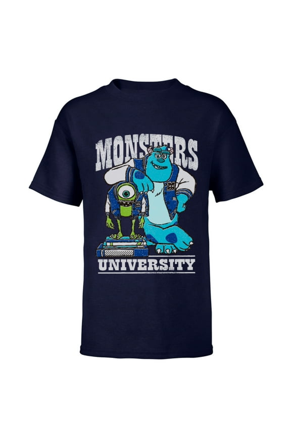 Disney Pixar Monsters University Mike and Sulley T-Shirt - Short Sleeve T-Shirt for Kids - Customized-Navy