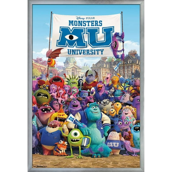 Disney Pixar Monsters University - One Sheet Wall Poster, 22.375" x 34", Framed