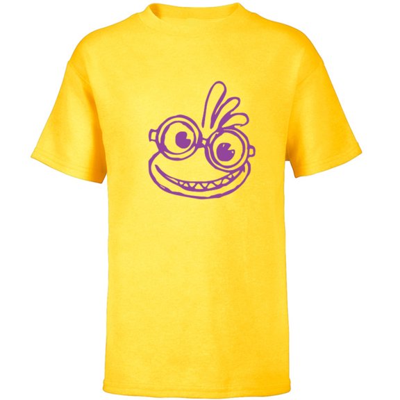 Disney Pixar Monsters University Randy Boggs Sketch T-Shirt - Short Sleeve T-Shirt for Kids - Customized-Yellow
