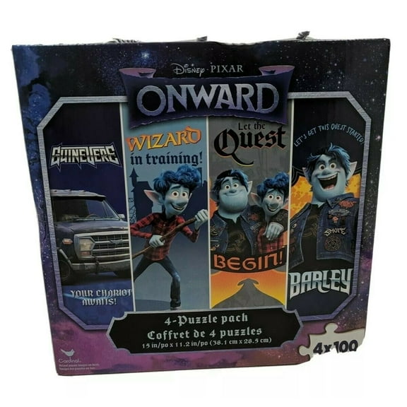 Disney Pixar Onward Puzzles Pack of 4 100 pc