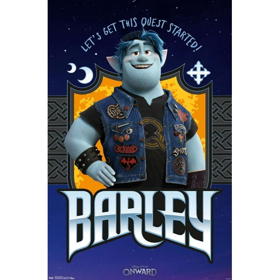 Disney Pixar Onward - Barley Wall Poster, 14.725" x 22.375"