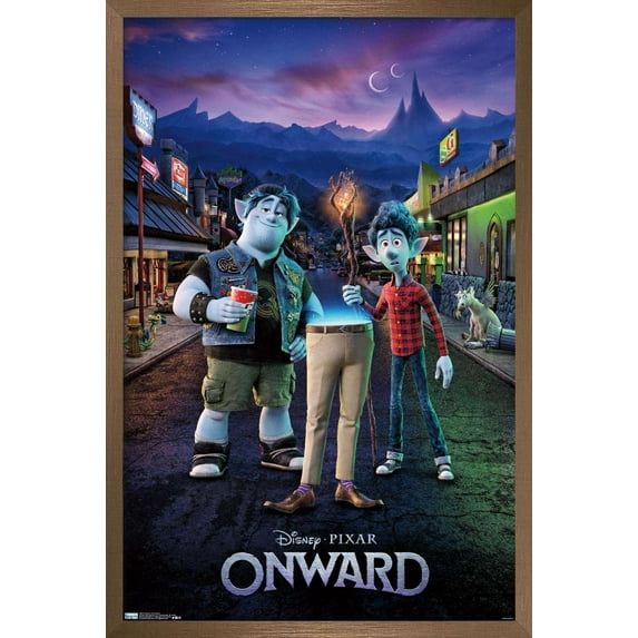 Disney Pixar Onward - Dad Teaser Wall Poster, 22.375" x 34", Framed