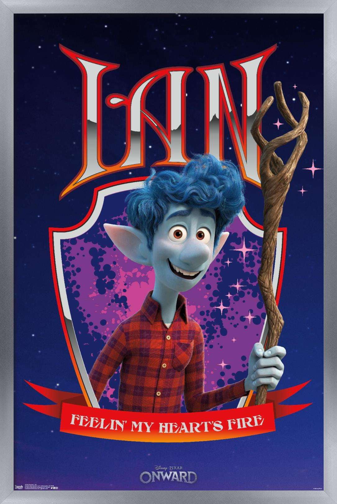 Disney Pixar Onward - Ian Wall Poster, 22.375" x 34", Framed