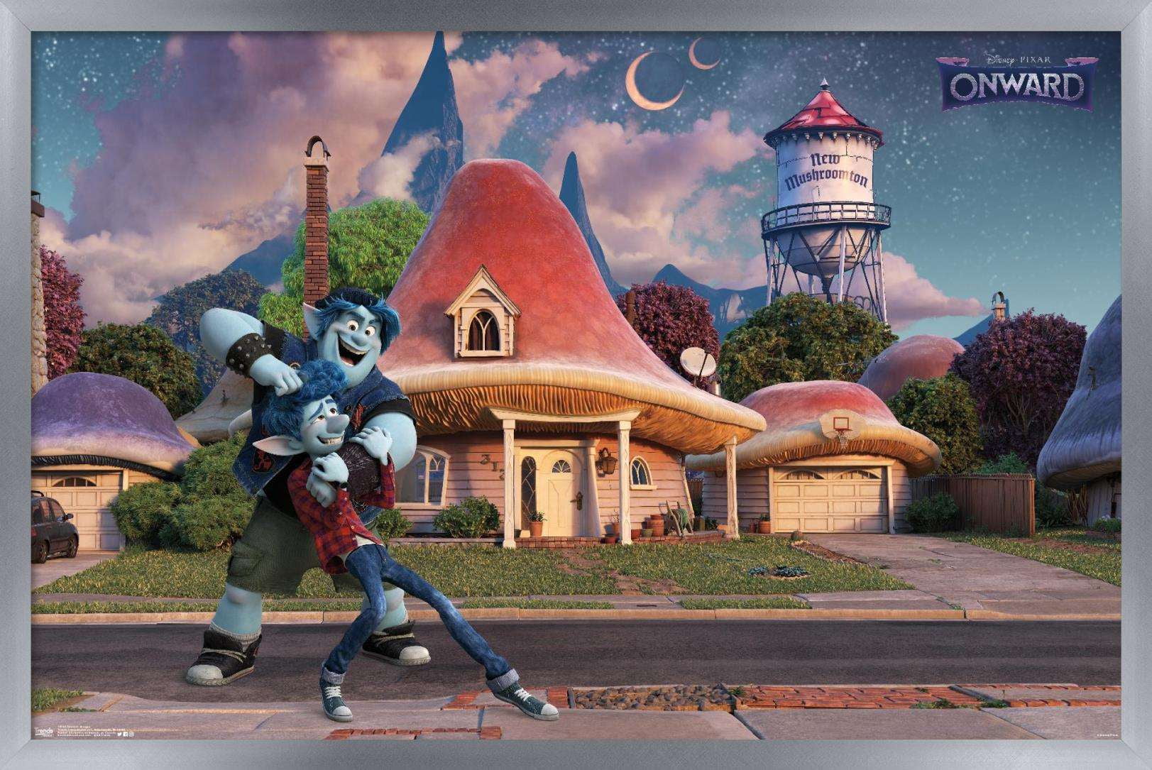 Disney Pixar Onward - Noogie Wall Poster, 14.725" x 22.375", Framed