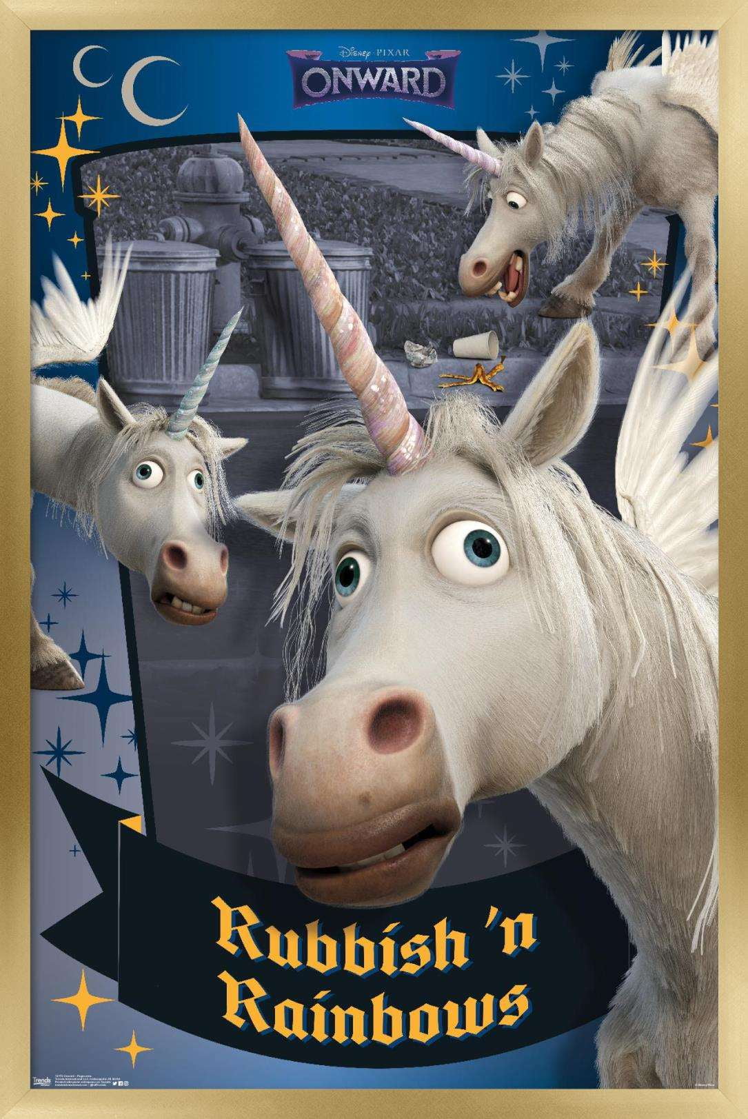 Disney Pixar Onward - Pegacorn Wall Poster, 14.725" x 22.375", Framed