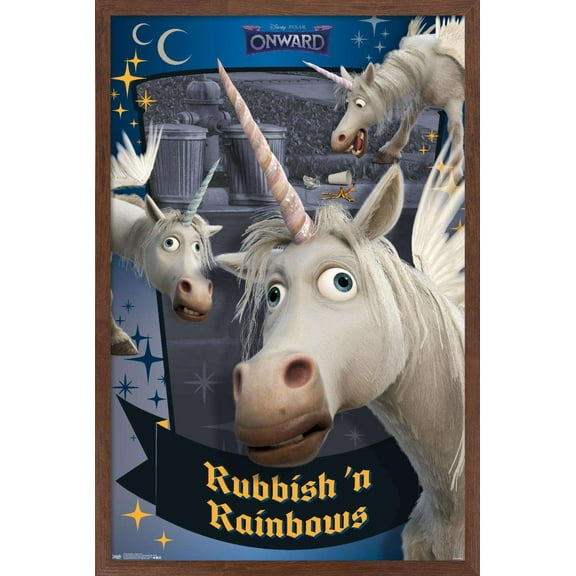 Disney Pixar Onward - Pegacorn Wall Poster, 14.725" x 22.375", Framed