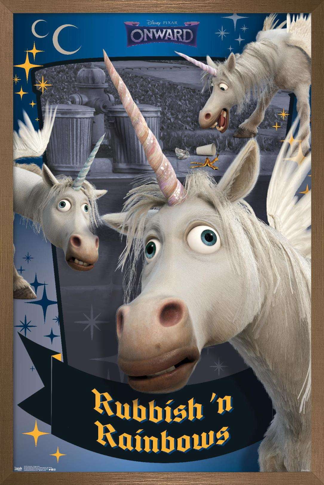 Disney Pixar Onward - Pegacorn Wall Poster, 22.375" x 34", Framed