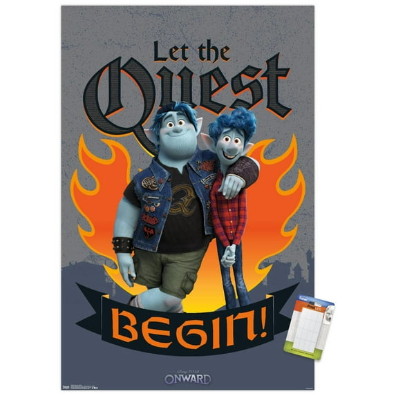 Disney Pixar Onward - Quest Wall Poster, 14.725" x 22.375"