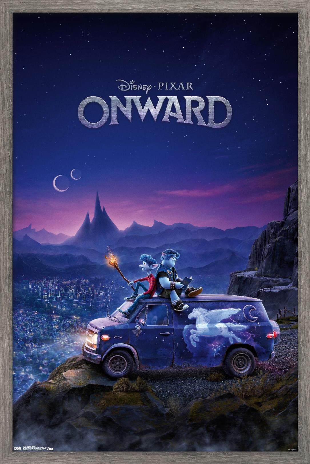 Disney Pixar Onward - Teaser Wall Poster, 22.375" x 34" Framed