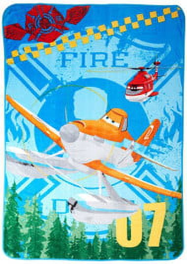 Disney Pixar Planes Fire and Rescue Plush Blanket Blue