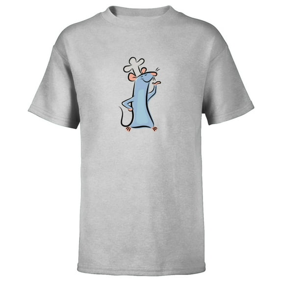 Disney Pixar Ratatouille Chef Remy Watercolor - Short Sleeve T-Shirt for Kids - Customized-Athletic Heather