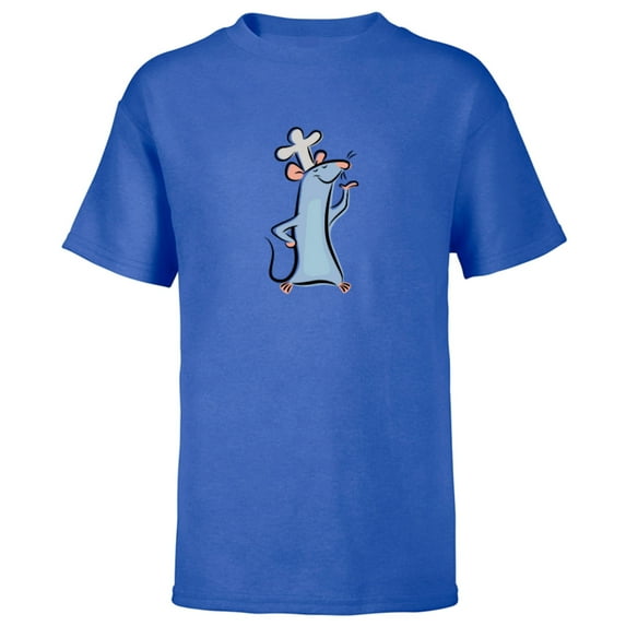Disney Pixar Ratatouille Chef Remy Watercolor - Short Sleeve T-Shirt for Kids - Customized-Royal