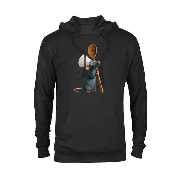 Disney Pixar Ratatouille Chef Remy with Spoon - Pullover Hoodie for Adults- Customized-Black
