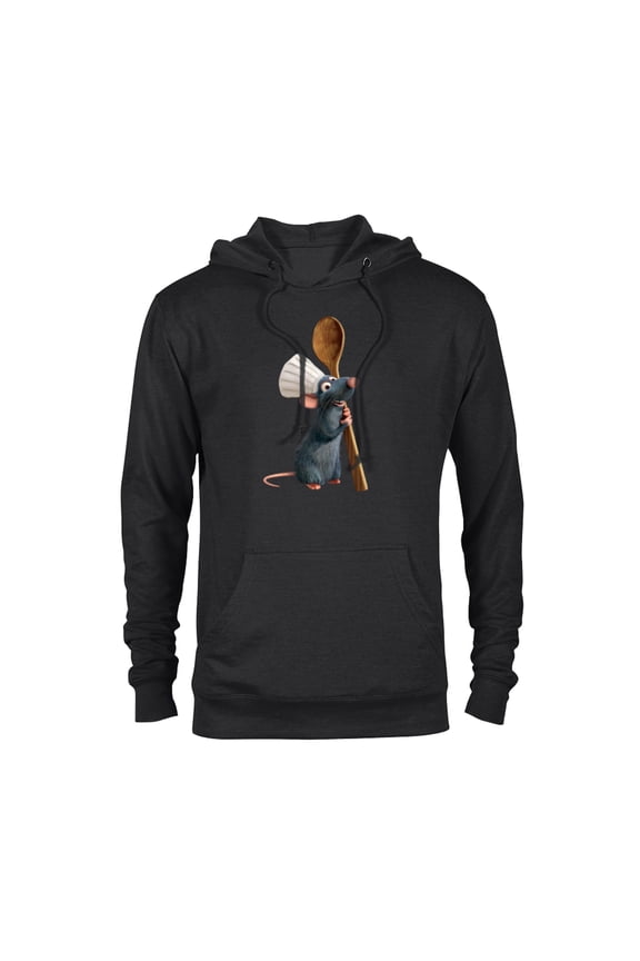 Disney Pixar Ratatouille Chef Remy with Spoon - Pullover Hoodie for Adults- Customized-Black