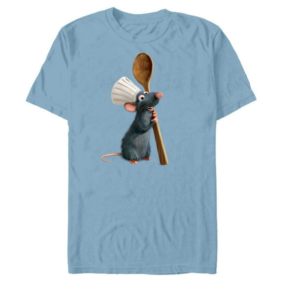 Disney Pixar Ratatouille Chef Remy with Spoon - Short Sleeve Blended T-Shirt for Adults- Customized-Ocean Blue