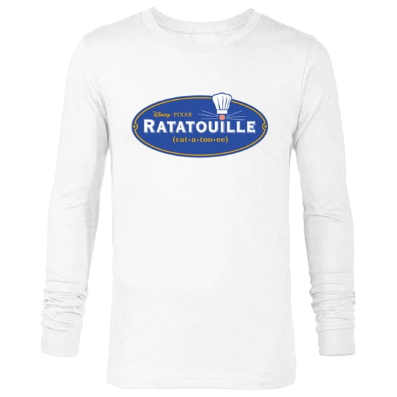 Disney Pixar Ratatouille Movie Logo T-Shirt - Long Sleeve T-Shirt for Men - Customized-White