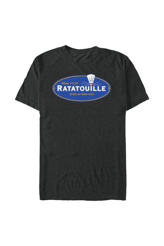 Disney Pixar Ratatouille Movie Logo T-Shirt- Short Sleeve Blended T-Shirt for Adults - Customized-Dark Heather
