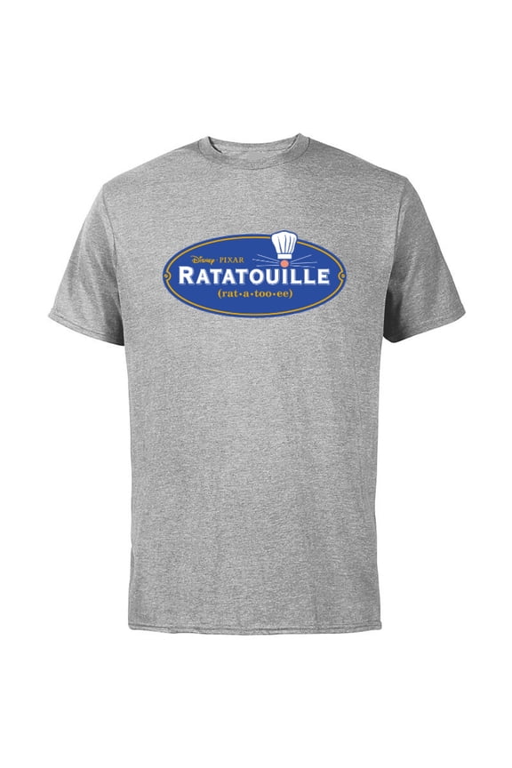 Disney Pixar Ratatouille Movie Logo T-Shirt - Short Sleeve Cotton T-Shirt for Adults - Customized-Athletic Heather