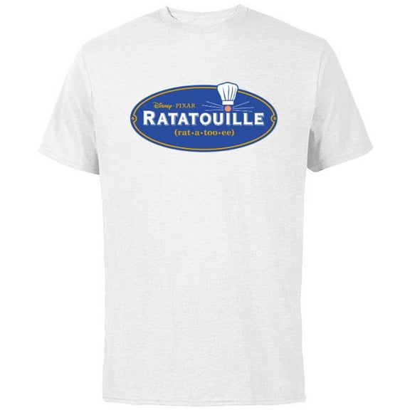 Disney Pixar Ratatouille Movie Logo T-Shirt - Short Sleeve Cotton T-Shirt for Adults - Customized-White