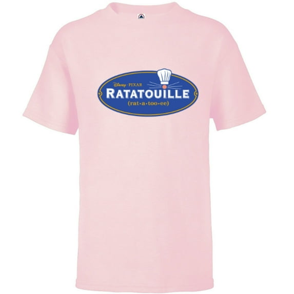 Disney Pixar Ratatouille Movie Logo T-Shirt - Short Sleeve T-Shirt for Kids - Customized-Soft Pink