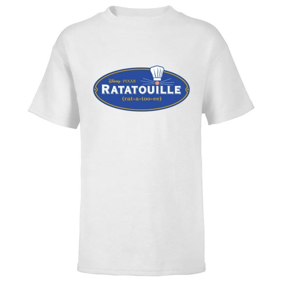 Disney Pixar Ratatouille Movie Logo T-Shirt - Short Sleeve T-Shirt for Kids - Customized-White