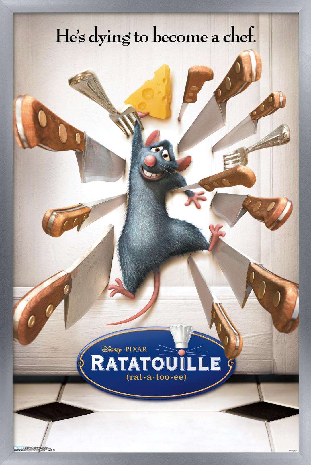 Disney Pixar Ratatouille - One Sheet Wall Poster, 14.725" x 22.375", Framed