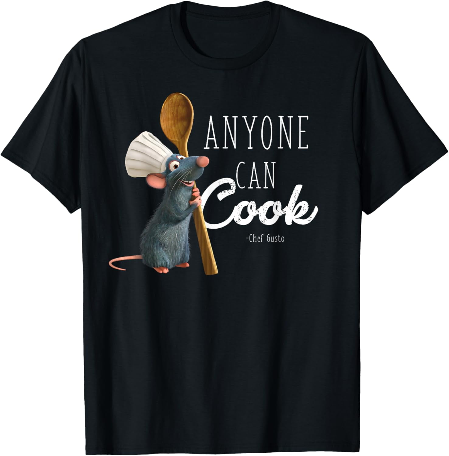 Disney Pixar Ratatouille Remy Anyone Can Cook Quote T-Shirt - Walmart.com