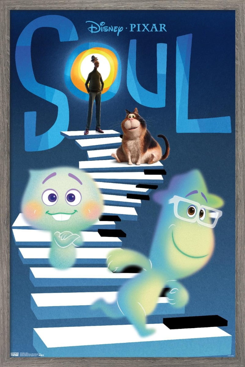 Disney Pixar Soul - Piano Wall Poster, 14.725" x 22.375", Framed
