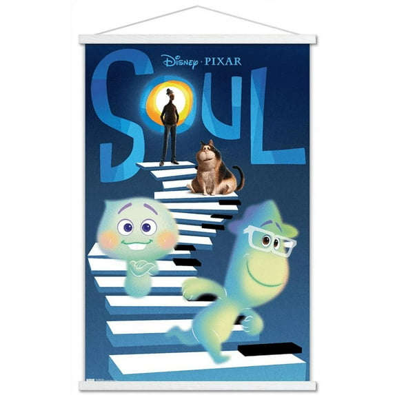 Disney Pixar Soul - Piano Wall Poster with Wooden Magnetic Frame, 22.375" x 34"