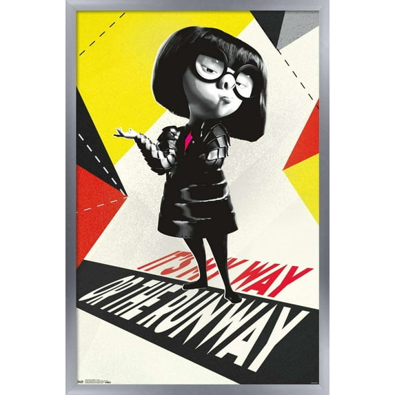 Disney Pixar The Incredibles 2 - Edna Wall Poster, 14.725" x 22.375", Framed