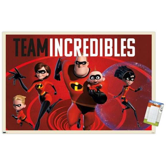 Disney Pixar The Incredibles 2 - Family Wall Poster, 22.375" x 34"