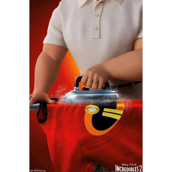 Disney Pixar The Incredibles 2 - Ironing Wall Poster, 14.725" x 22.375"