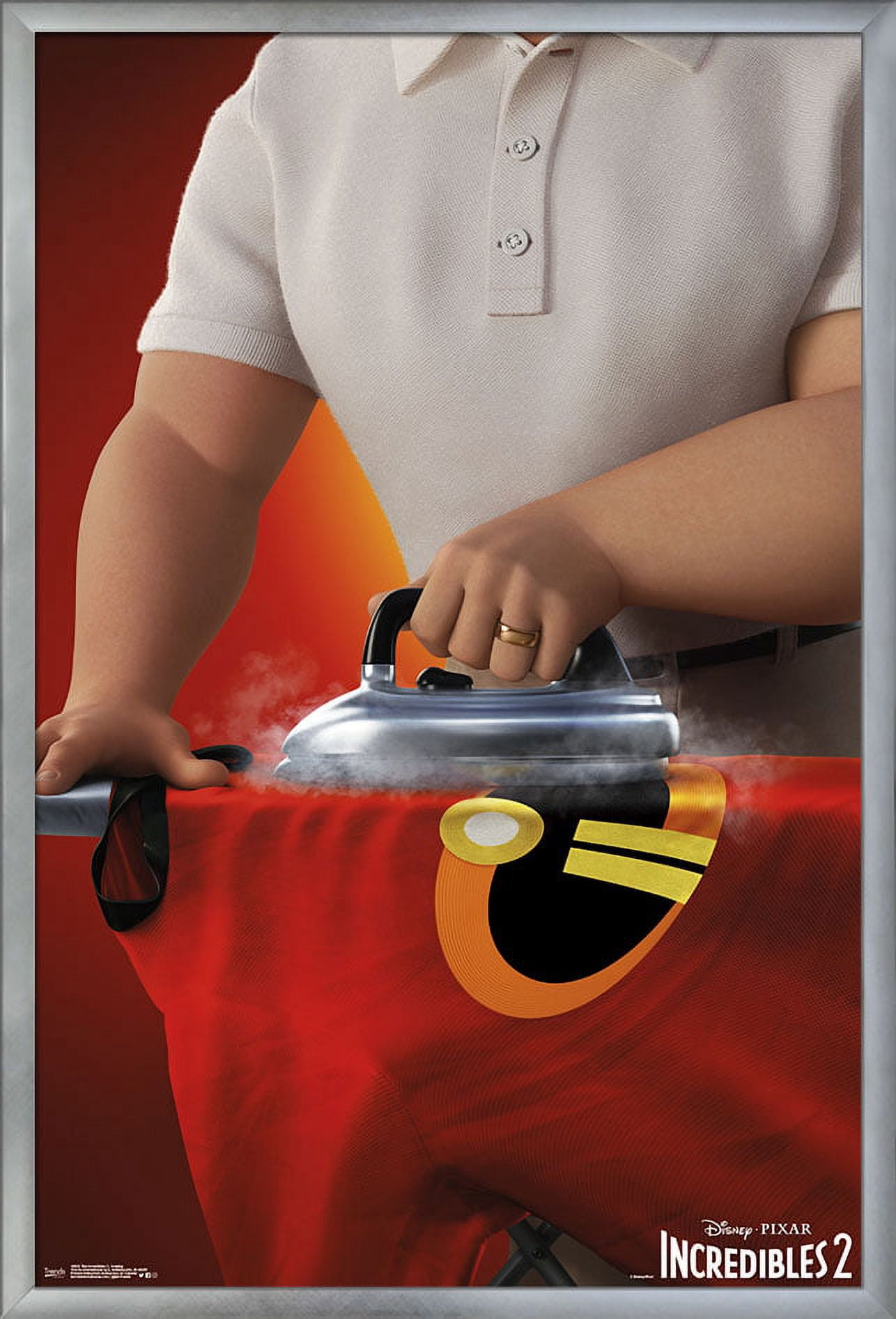 Disney Pixar The Incredibles 2 - Ironing Wall Poster, 22.375" x 34", Framed