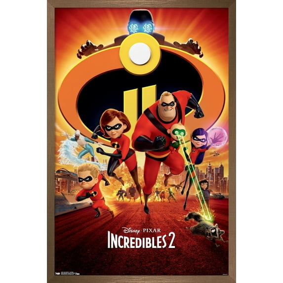 Disney Pixar The Incredibles 2 - One Sheet Wall Poster, 14.725" x 22.375", Framed