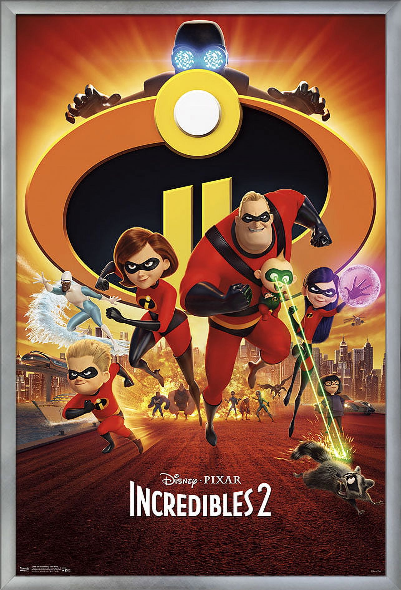 Disney Pixar The Incredibles 2 - One Sheet Wall Poster, 22.375" x 34", Framed