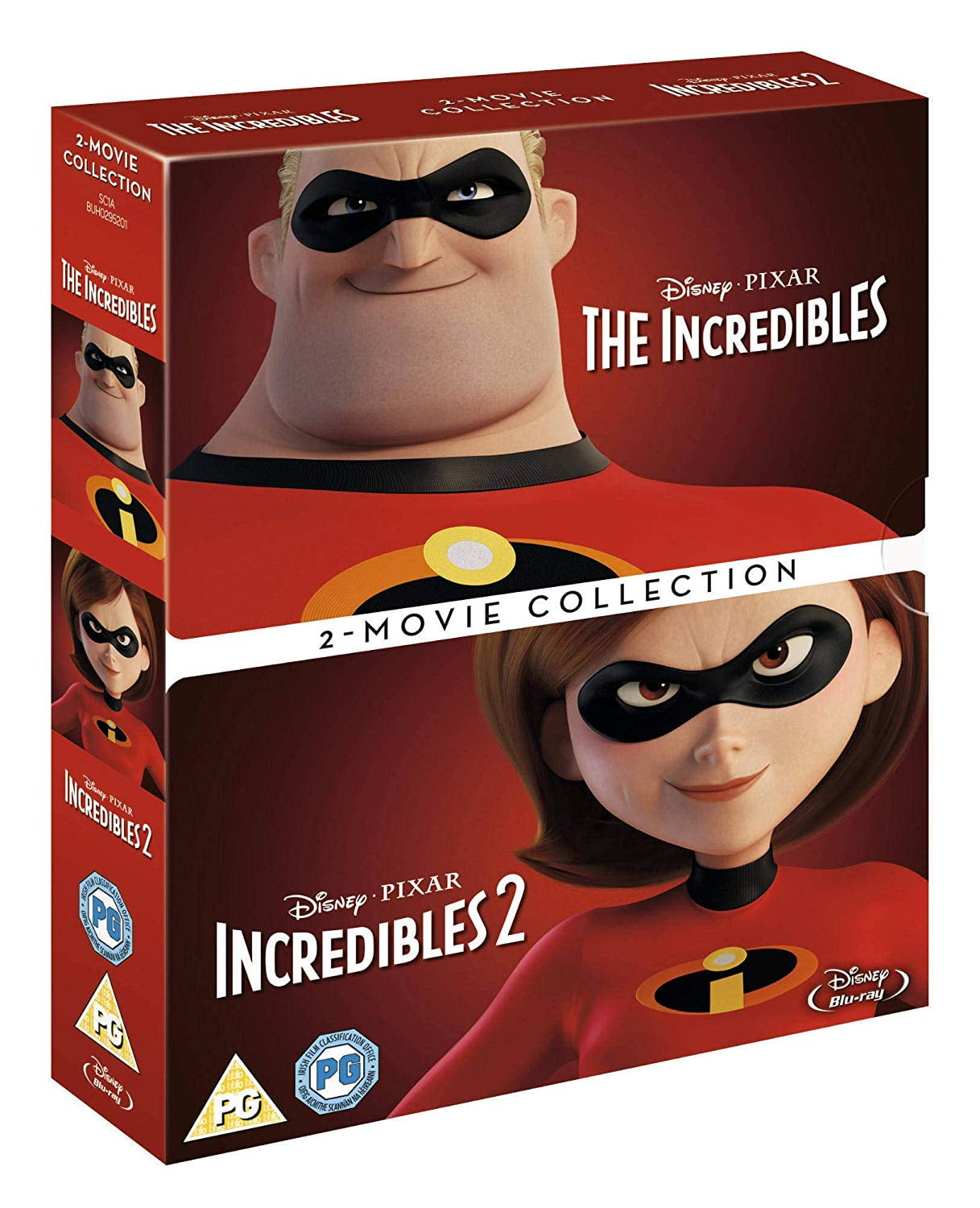 Disney Pixar The Incredibles and Incredibles 2 [Blu-Ray 2-Movie Collection]