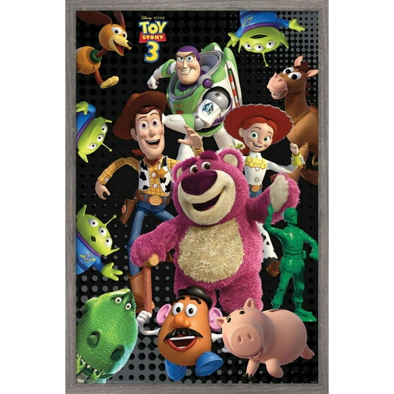 Disney Pixar Toy Story 3 - Grid Wall Poster, 14.725" x 22.375", Framed