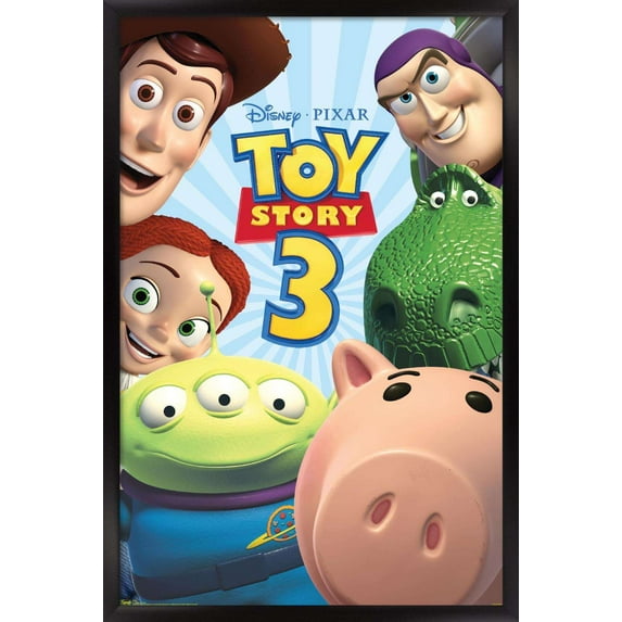 Disney Pixar Toy Story 3 - Group Wall Poster, 14.725" x 22.375", Framed