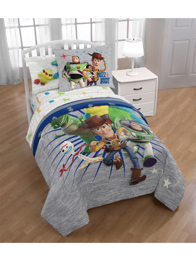 Disney Pixar Toy Story, Bed in a Bag, Twin, Microfiber, Gray