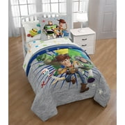 Disney Pixar Toy Story 3 Piece Bed in a Bag, Twin, Microfiber, Gray