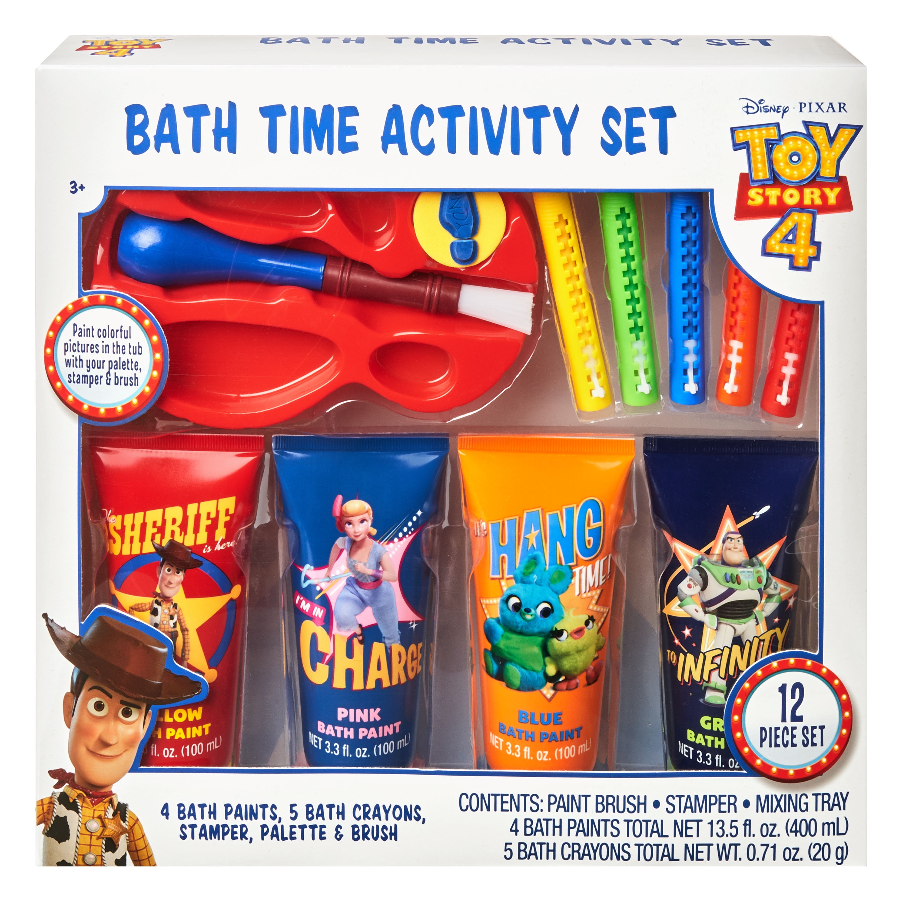 Disney Pixar Toy Story 4 12Piece Bath Time Paint and Crayon Activity