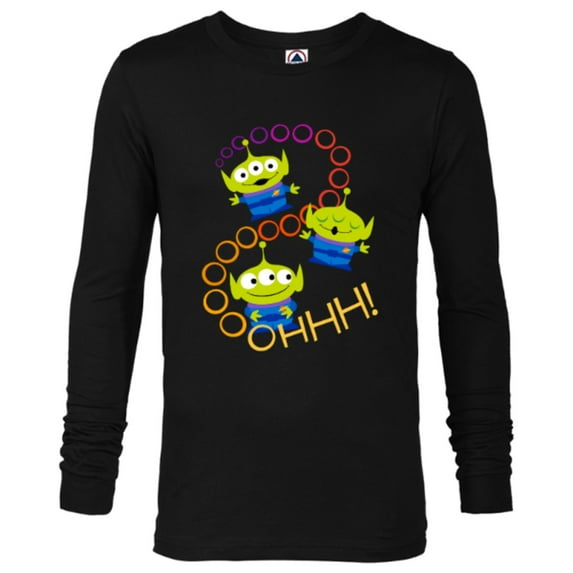 Disney Pixar Toy Story 4 Aliens Rainbow T-Shirt - Long Sleeve T-Shirt for Men - Customized-Black