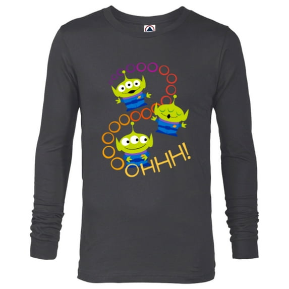 Disney Pixar Toy Story 4 Aliens Rainbow T-Shirt - Long Sleeve T-Shirt for Men - Customized-Charcoal Heather